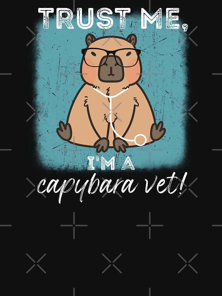 Capybara Blue Funny Vet Tech by artbybiyan