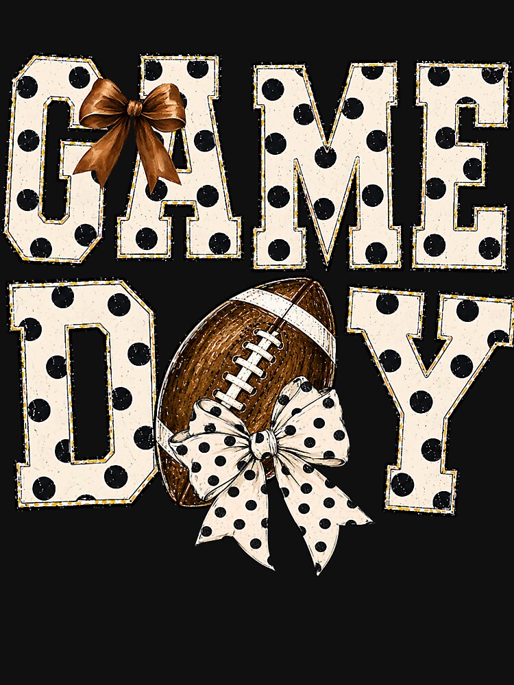 Preppy Game Day Polka Dot Football Bow by thefirstbroo