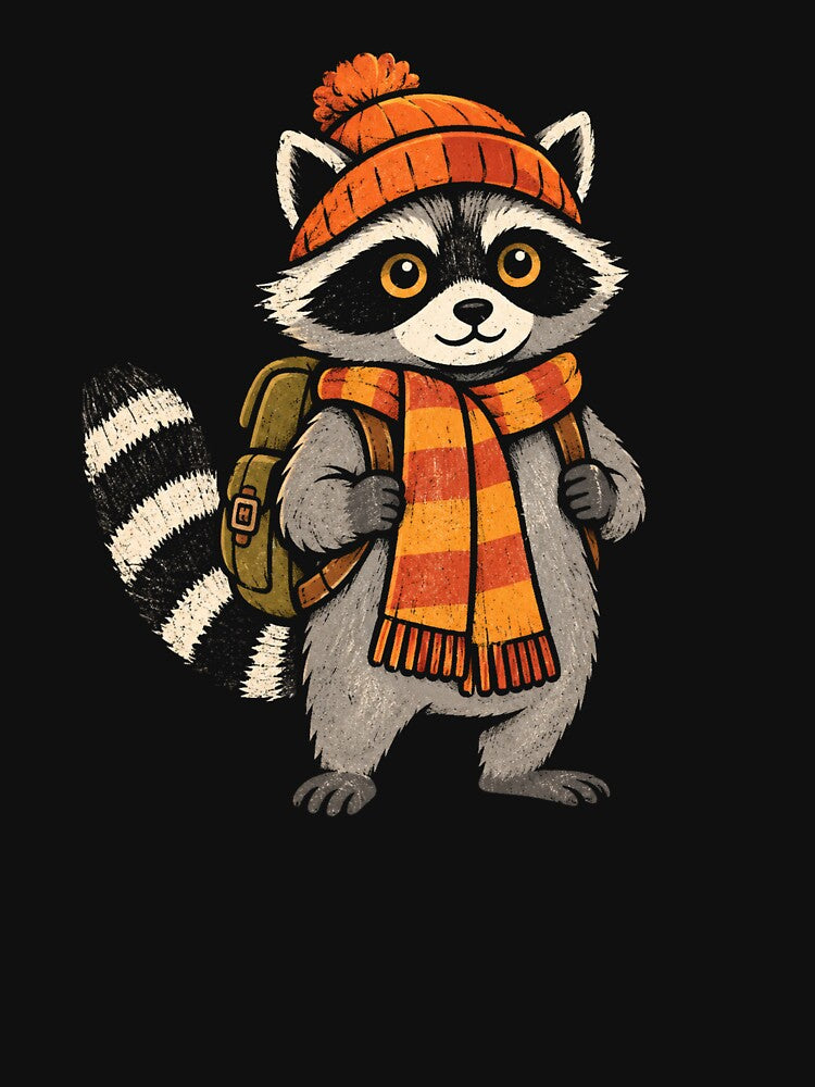 Retro Raccoon Autumn Adventure Cozy Vintage Outdoor by Moizento