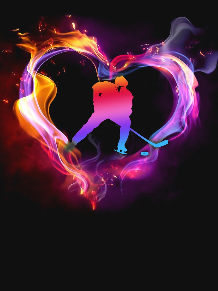 Ice Hockey Heart Love Art by VannaShanha