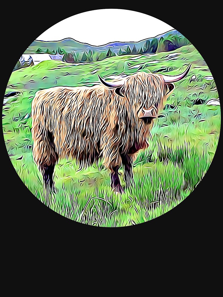 Highland Cow Portrait by RevolutionInPaint