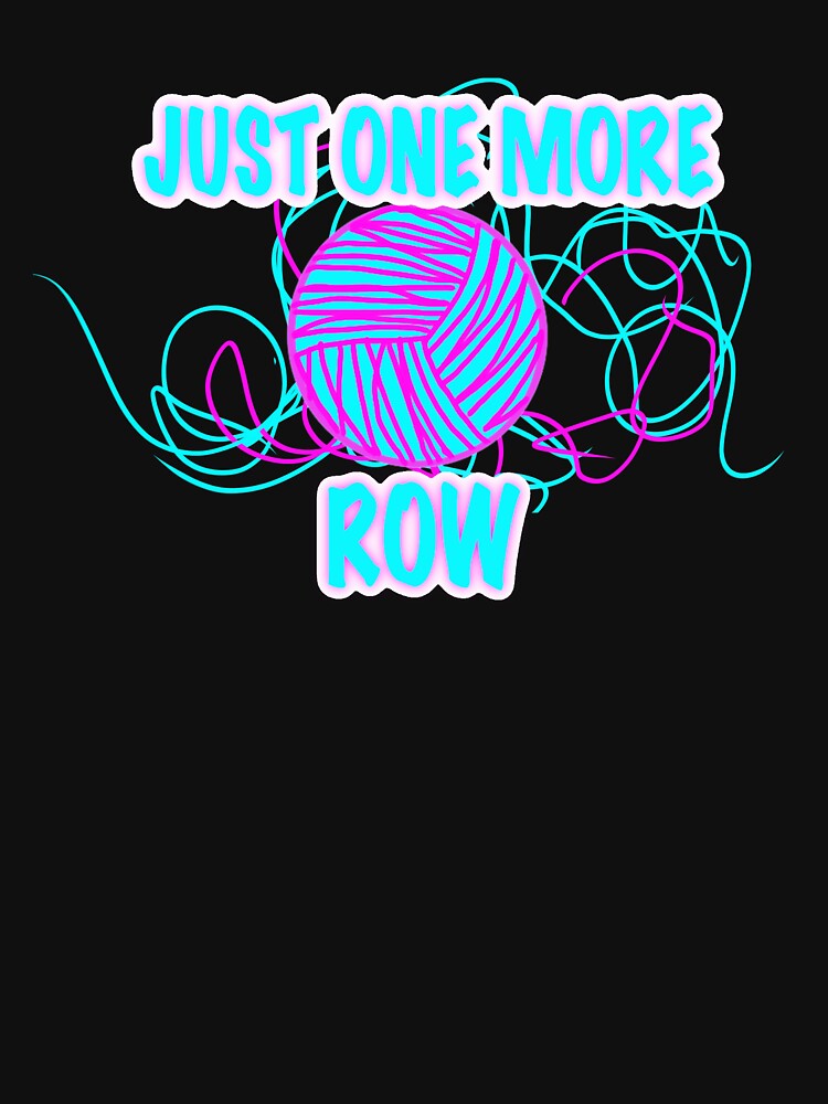 Just One More Row – Funny Knitting Sticker by ArtyWares
