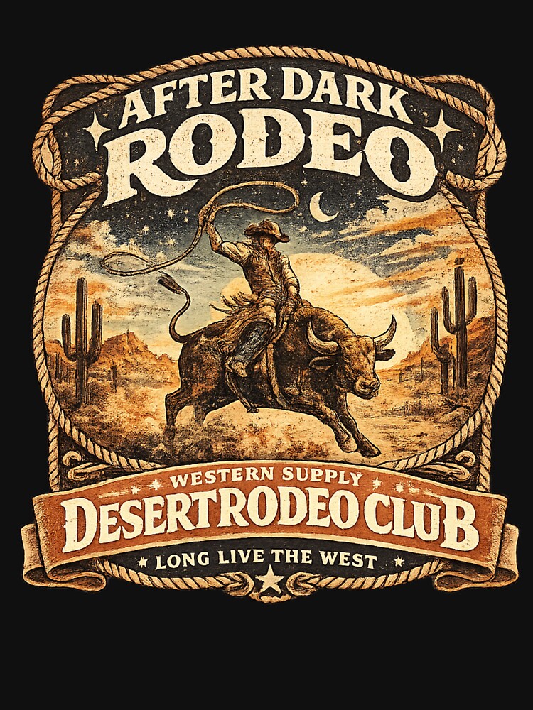 After Dark Rodeo Vintage Western Graphic | Desert Rodeo Club Aesthetic by Anyshca