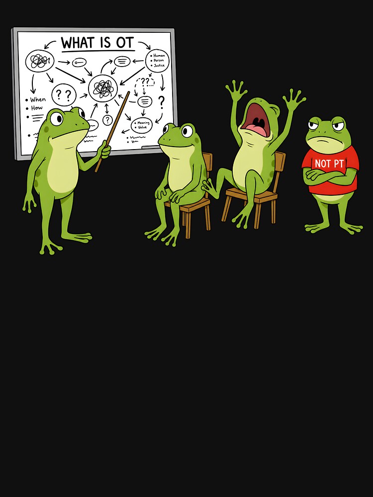 Funny Occupational Therapy Frog by hannartbaker