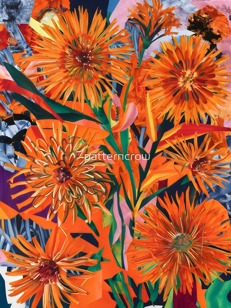 Orange Flowers - Color Explosion by patterncrow