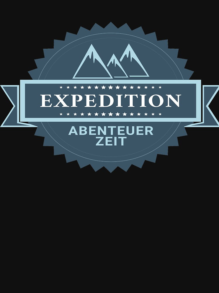 Expedition | Adventure time | German hiking | Black hiking t-shirt by Ainbowz-Artwork