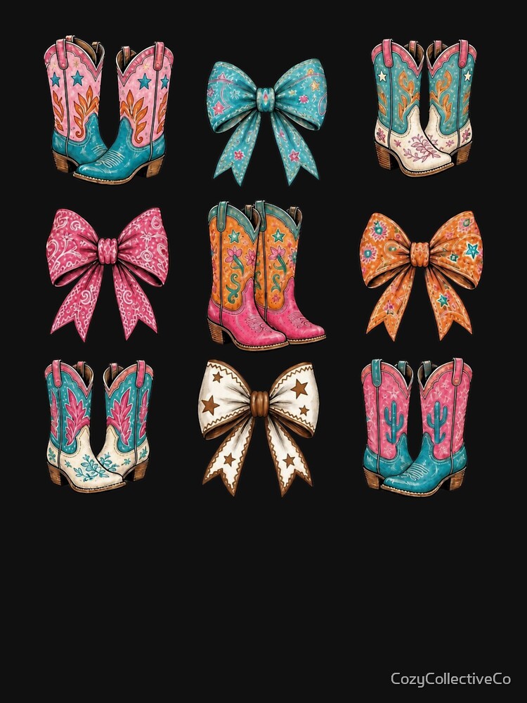 Boots and Bows Tshirt by CozyCollectiveCo