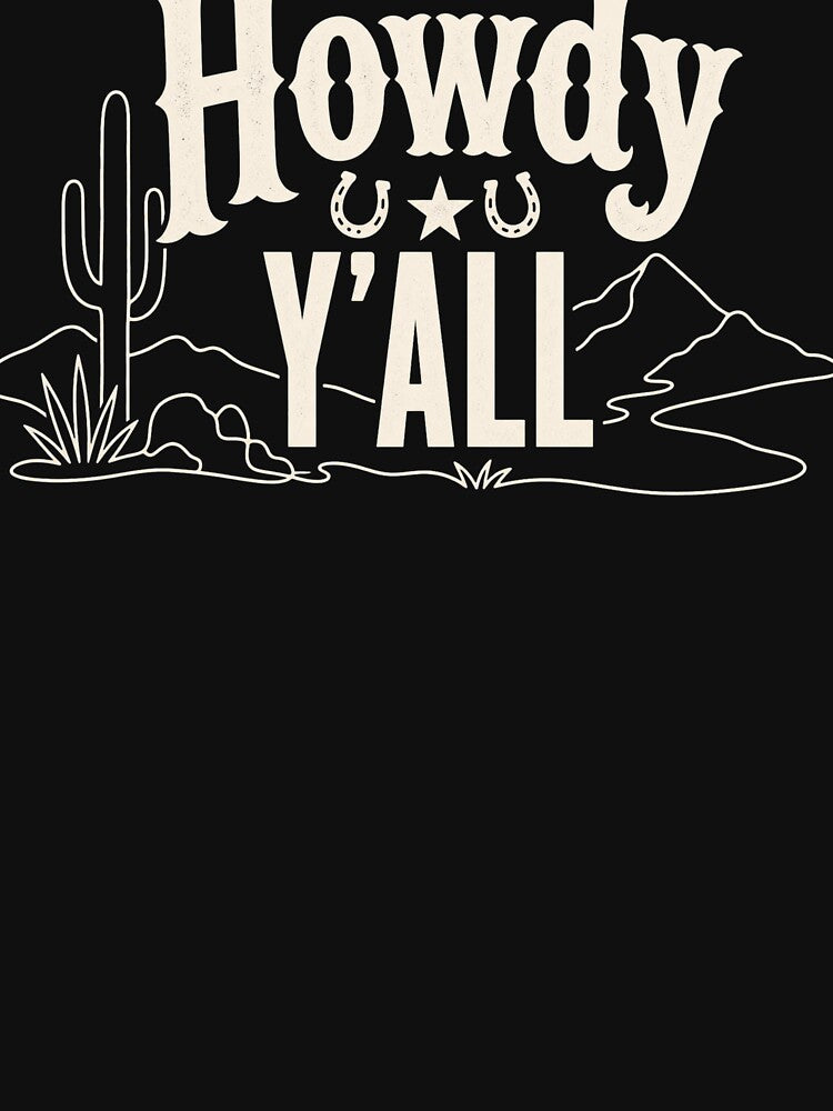 Howdy Y'all - Desert Cactus Western Graphic by Dbm Teeverse