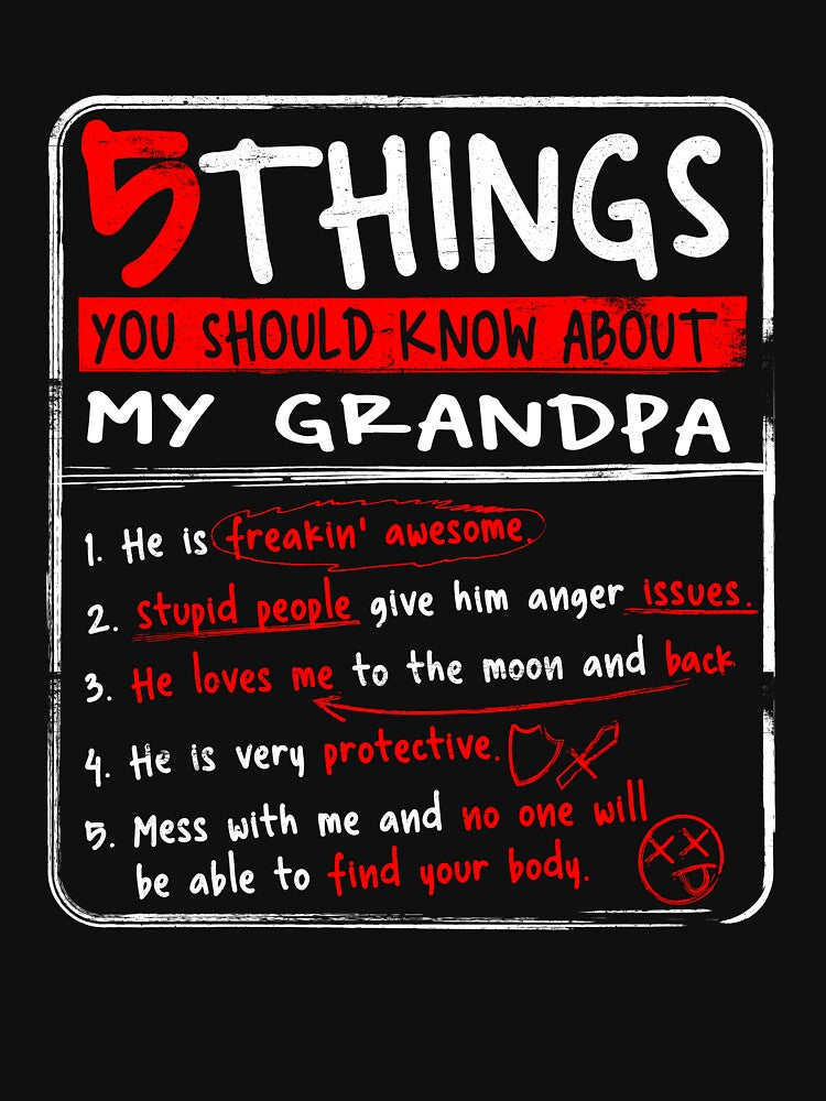 5 Things You Should Know About My Grandpa Grandkids Gift Gear by DynamicDesign