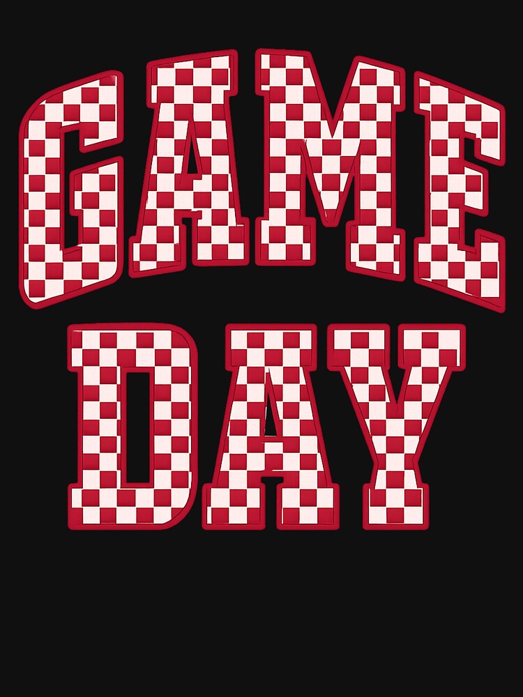 Game Day - Football, Red and Black,, Preppy Football, Football Mom, Cute Football by marnisa