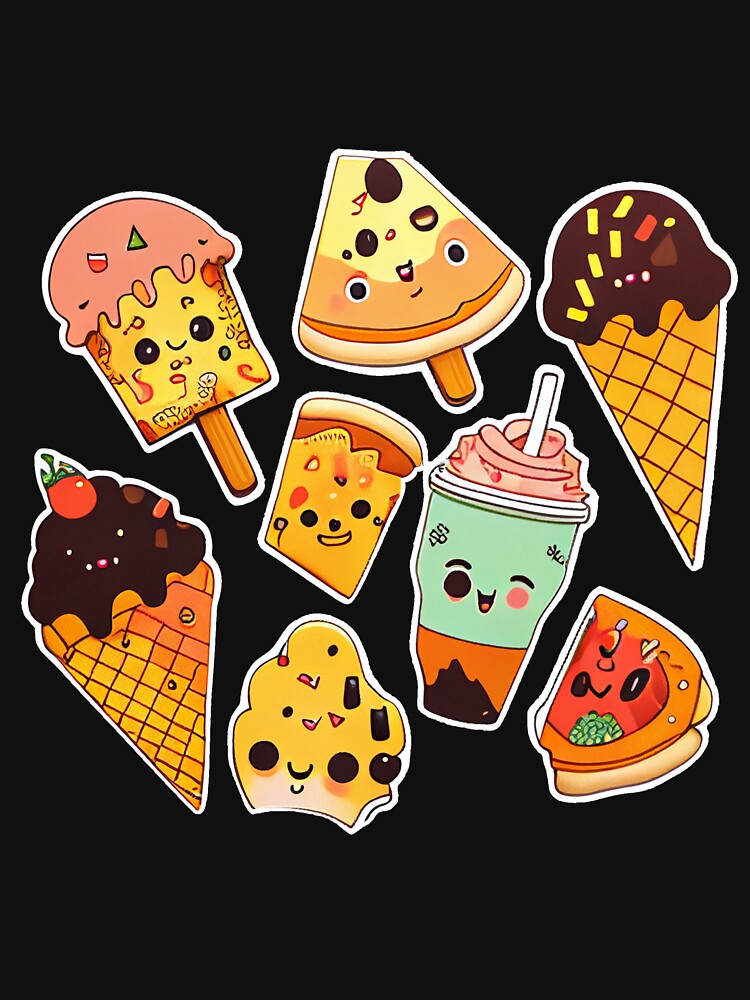#3 Cute happy food sticker pack by KawaiiFoodArt