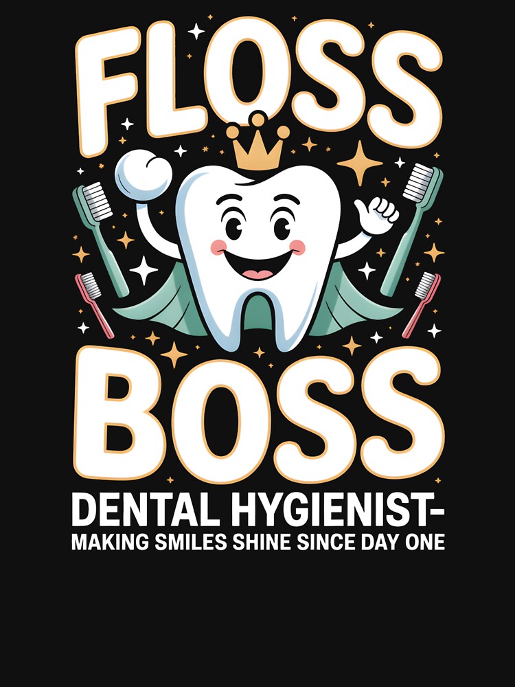 Floss Boss Dental Hygienist Making Smiles Shine Since Day One Shirt Funny Dental Gift Dental Hygienist Tee Dentist Office Shirt Her by CottonFirst
