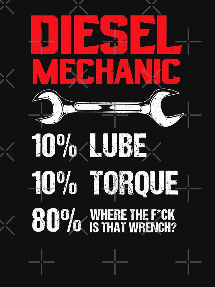 Funny Diesel Mechanic Percentage Lube Torque Wrench by GardNewerd