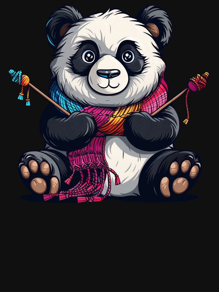 Panda Knitting by Heneket