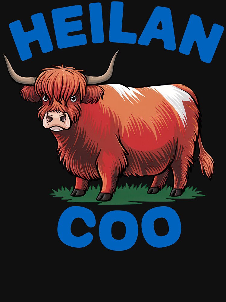 Cute Highland Coo by Angry Swan Designs