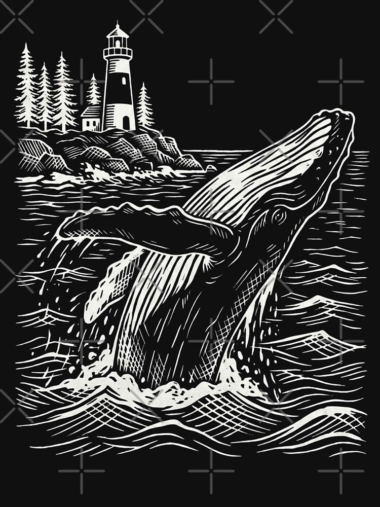 Beautiful whale jumping in the sea by brexastore