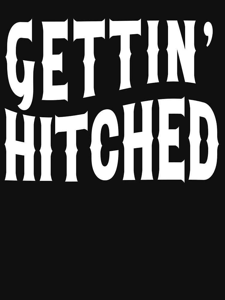 Nashville Bachelorette Party Gettin' Hitched White Gift for Bride by mysticblvd