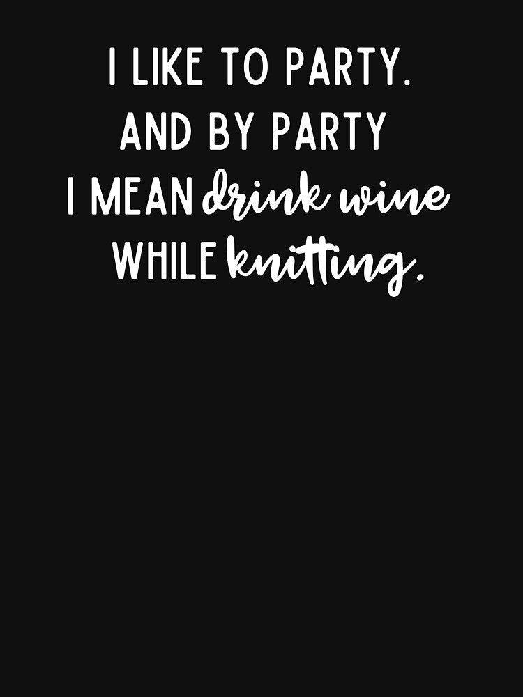 Wine and Knitting Party! by CherryBombShop