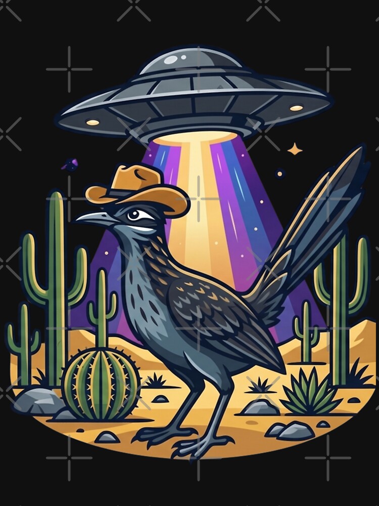 UFO Abducting a Cowboy Roadrunner T Shirt by STTrillionTEES