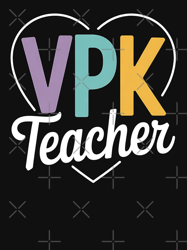 First Day Of VPK Teacher Heart Back To School VPK Teacher by BakeryDozen