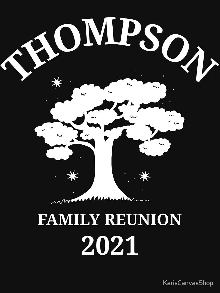 Thompson Family Reunion 2021 Art in White by KarisCanvasShop