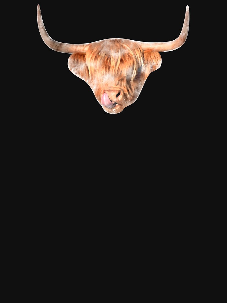 Highland Cow Watercolour Artwork – Sticker Edition by Typeglyphs