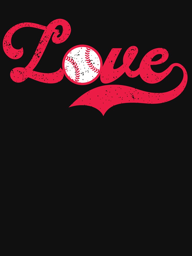 Love Baseball Distressed Script Baseball Mom by clothesy7