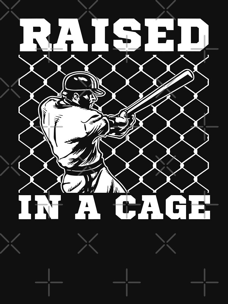 Funny Raised In A Cage Baseball Coach Catcher Pitcher by MichelSorour