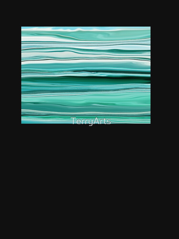 Abstract Ocean Horizontal Lines Coastal Style Décor Beachy Vibes Art 2 of 20 by Beachy