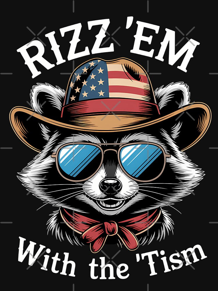 Patriotic Rizz Em With The Tism Raccoon 4th Of July by brynatshop