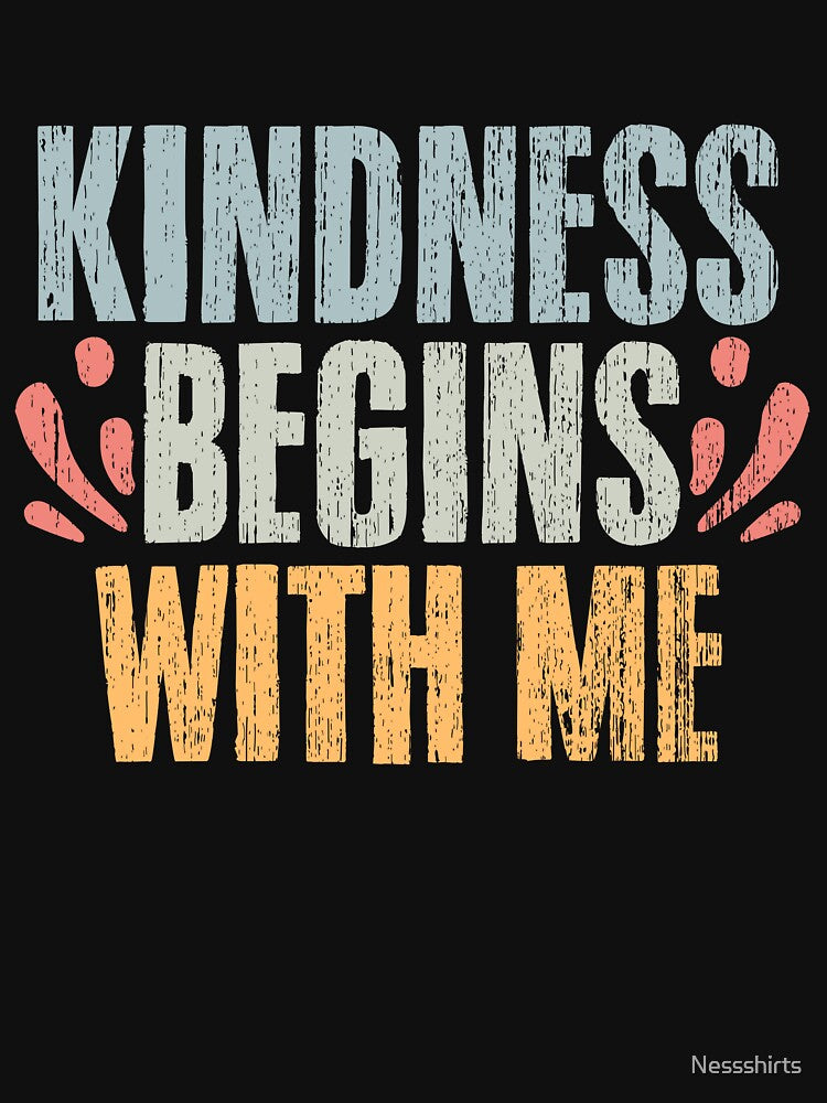Kindness Begins With Me Vintage Autism Awareness Kind Person by Nessshirts