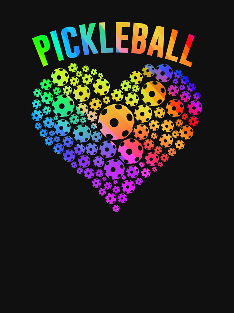 Pickleball Heart - Funny Colorful Paddle Sports Player Gift by DaniBrayl
