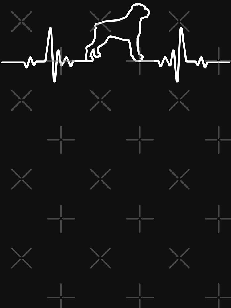 Minimalist Heartbeat Boxer Dog by More Cute Dogs