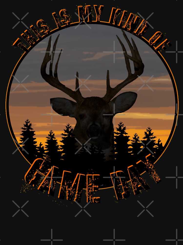 Retro Game Day Whitetail Buck Deer Hunting Design by LifeCrush