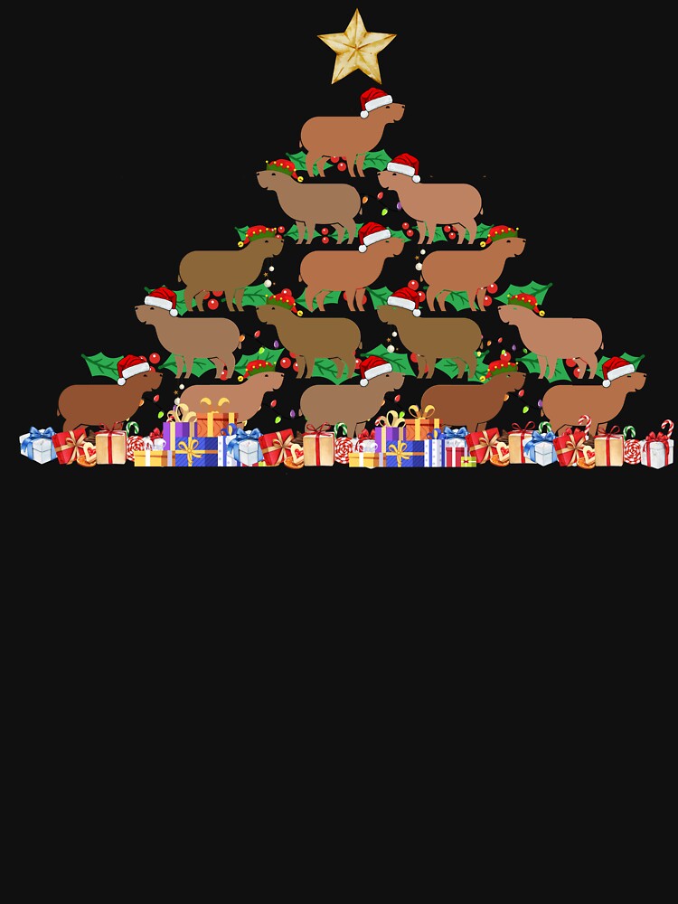 Capybara Christmas Tree Gift Funny Christmas Capybara by EmiAndMike