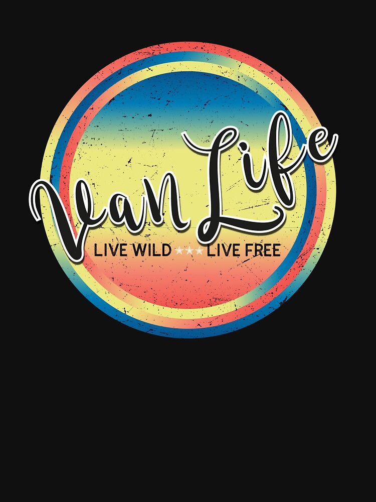 VAN LIFE CAMPER VAN GIFTS LIVE WILD-FREE by maamonshe