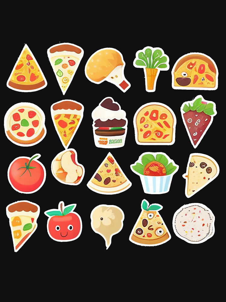 #7 Cute happy food sticker pack by KawaiiFoodArt