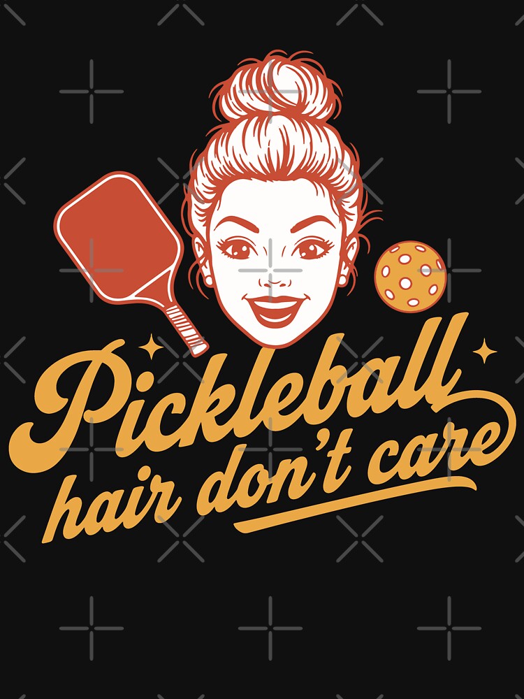Pickleball Hair Don't Care Funny Player Love by LuminOrb