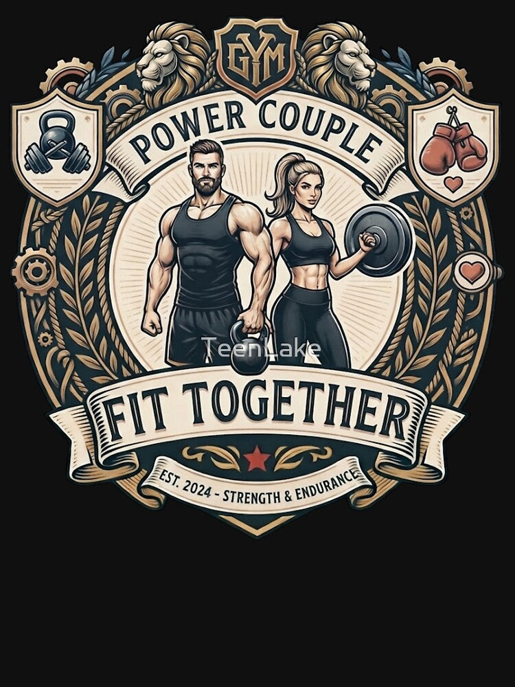 GYM Couple Design | Lovers | Gym Rat | Gym Wear | Motivation | Fitness | Workout | Gym t shirt | Bag | Gym Quote | Gym Fit | Gym Outfit | Gym Gift For Her /Him by TeenLake
