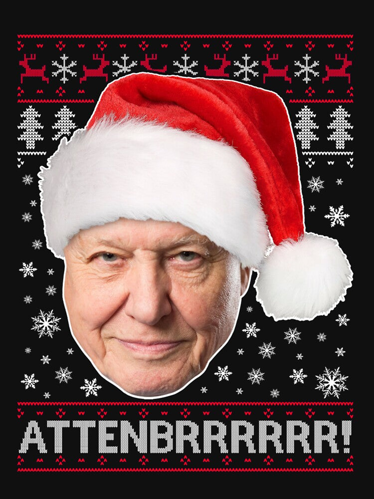 Attenbrrrrrr David Attenborough Christmas Knit by CodySCH Unisex