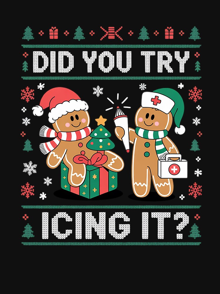 Nurse Did You Try Icing It Christmas Retro Gingerbread by BiellaSar