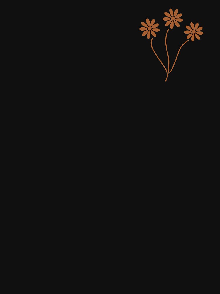 Minimalist illustration of three brown flowers by MagicMaker1984