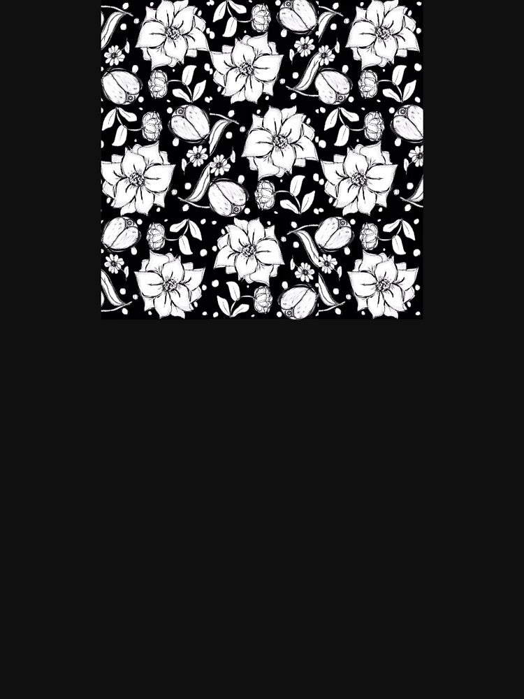 Black and White Floral by kathrynhack
