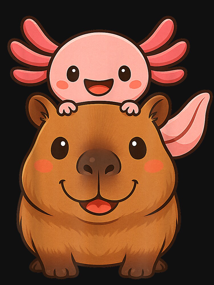 Capybara Axolotl Kawaii Animal Lover Zoo Day Art for Men Women Kids , Capybara Gift Lover by DZIRI NAJAT