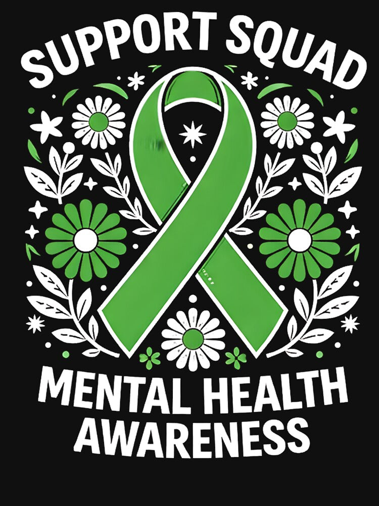 Mental Health Awareness Support Squad Green Ribbon Shirt | Anxiety Depression Awareness Tee | Mental Health Support by Artbyrome