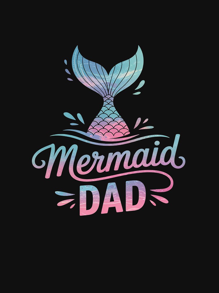 Mermaid Dad Funny Merman Daddy Dad Family Matching Birthday by AvagondaMind
