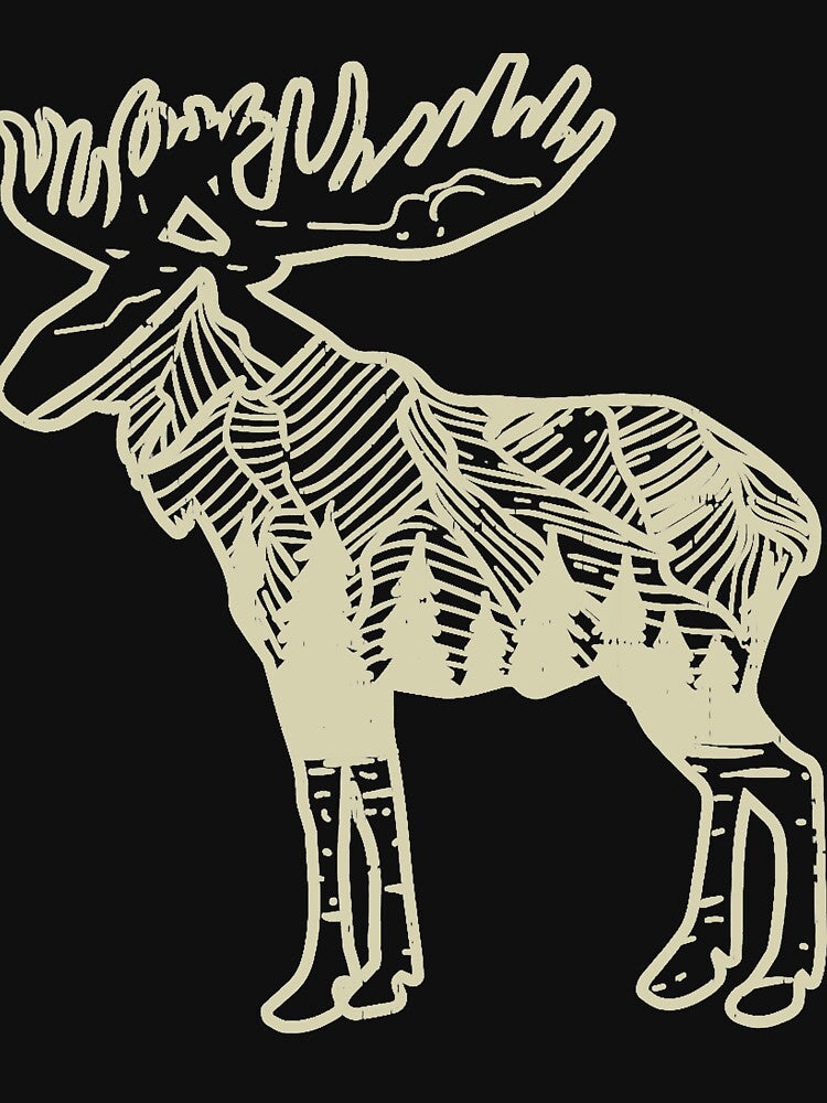 Moose Mountain Vintage Deer Elk Wildlife Hunting Hunter Gift by ScottSlade