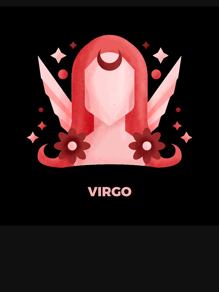 Virgo Zodiac Maiden – Minimalist Astrology Design | August September Birthday Gift | Earth Sign Aesthetic by amareshdas008
