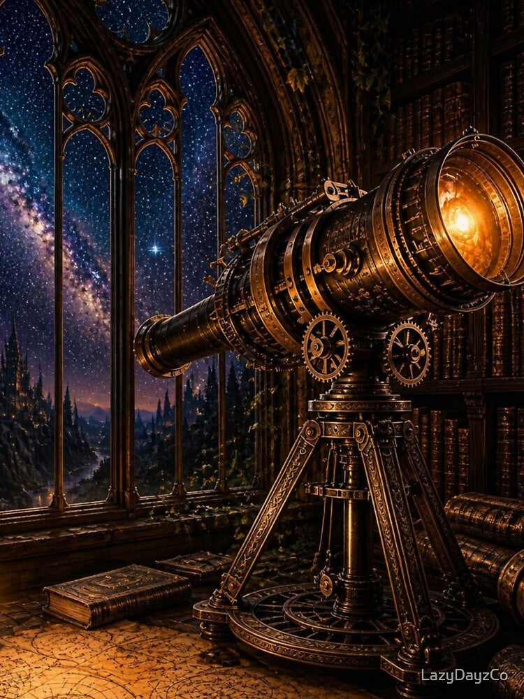 Orion’s Horizon - Steampunk Clockwork Telescope by LazyDayzCo