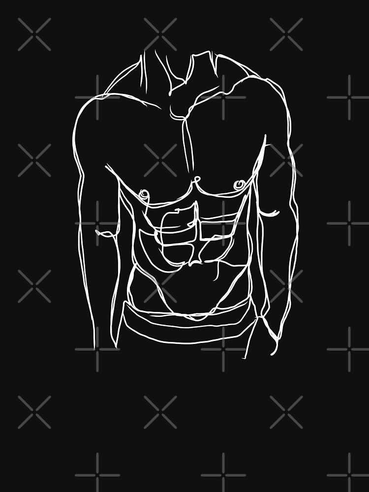 Minimalist Male Torso by gaylineart